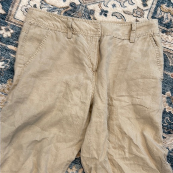 Willi Smith 100% Linen Size 8 Kate Fit Khaki Chinos Relaxed Fit - Picture 3 of 9